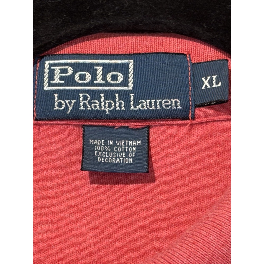 Ralph‎ Lauren Polo 100% Cotton Coral Short Sleeve Mens Size X-Large - Picture 3 of 6